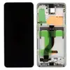 Дисплей для Samsung G985F Galaxy S20 Plus з тачскріном і рамкою в зборі, колір білий, сервісний оригінал мініатюра 1