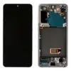 Дисплей для Samsung G991F Galaxy S21 (GH82-27256C) з тачскріном і рамкою в зборі, колір білий, сервісний оригінал мініатюра 1