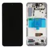 Дисплей для Samsung S901F Galaxy S22 2022 (GH82-27520B), з тачскріном і рамкою в зборі, колір білий, сервісний оригінал мініатюра 1