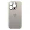 Задняя крышка для iPhone 15 Pro, цвет титан, с большим отверстием под камеру миниатюра 1