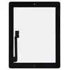 Тачскрин (сенсор) со стеклом и кнопкой для iPad New 3/4, цвет черный миниатюра 1