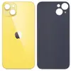 Задняя крышка для iPhone 14 Plus, цвет желтый, с большим отверстием под камеру миниатюра 1