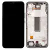 Дисплей для Samsung A346 Galaxy A34 2023, з тачскріном і рамкою, колір срібло, OLED small LCD мініатюра 1