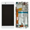 Дисплей для Lenovo S60 з тачскрином та рамкою в зборі, колір білий, оригінал. мініатюра 1