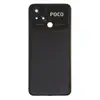 Задняя крышка для Xiaomi Poco C40, со стеклом камеры, цвет черный миниатюра 1