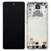 Дисплей для Samsung A725F/DS Galaxy А72 2021 (GH82-25460D) з тачскріном і рамкою, білий, сервісний оригінал мініатюра 1