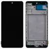 Дисплей для Samsung M515F/DS Galaxy M51 2020 с тачскрином и рамкой, черный, OLED small LCD, уценка миниатюра 1