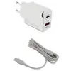 Мережевий зарядний пристрій Aspor A826 (Lightning Cable, 3A, PD), колір білий мініатюра 1