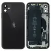 Корпус для iPhone 11 (6.1) + акумулятор, колір чорний, оригінал з розбору мініатюра 1