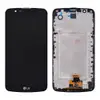 Дисплей для LG K10 K420N, K430DS, K430DSF, K430DSY с тачскрином и рамкой, черный, уценка миниатюра 1
