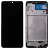 Дисплей для Samsung M225 Galaxy M22, с тачскрином и рамкой в сборе, цвет черный, OLED миниатюра 1