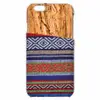 Деревянный чехол с тканью в народном стиле для iPhone 6 (4.7) миниатюра 1
