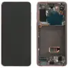 Дисплей для Samsung G991F Galaxy S21 (GH82-24716B) з тачскріном і рамкою в зборі, колір фіолетовий, сервісний оригінал мініатюра 1