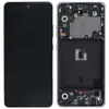 Дисплей для Samsung A525F / DS Galaxy A52 2021 з тачскрином та рамкою в зборі, колір фіолетовий, сервісний оригінал мініатюра 1