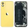 Корпус для iPhone 11 (6.1) + акумулятор, колір жовтий, оригінал з розбору мініатюра 1