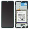 Дисплей для Samsung A325F /DS Galaxy A32 2021 з тачскріном, рамкою і батареєю в зборі, колір чорний, сервісний оригінал мініатюра 1