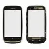 Тачскрин (сенсор) Nokia 610 Lumia, цвет серебро, с рамкой миниатюра 1