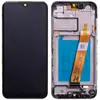 Дисплей для Samsung A015F /DS Galaxy A01 з тачскріном і рамкою, чорний, IPS (TFT), широкий конектор мініатюра 1