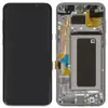 Дисплей для Samsung G955F Galaxy S8 Plus з тачскрином та рамкою в зборі, колір чорний, сервісний оригінал мініатюра 1