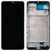 Дисплей для Samsung M325F/DS Galaxy M32 2020 з тачскріном і рамкою в зборі, колір чорний, IPS (TFT) мініатюра 1