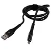 Кабель Micro-USB Aspor A166 Nylon, 2.4A, 1м, цвет черный миниатюра 1