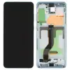 Дисплей для Samsung G985F Galaxy S20 Plus с тачскрином и рамкой в сборе, цвет синий, сервисный оригинал миниатюра 1