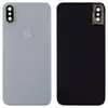 Задняя крышка для iPhone XS, цвет серебро, со стеклом камеры миниатюра 1