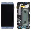 Дисплей Samsung G928 Galaxy S6 Edge Plus з тачскрином і рамкою в зборі, колір синій, сервісний оригінал мініатюра 1