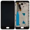 Дисплей для Meizu M5 Note з тачскрином та рамкою в зборі, колір чорний, оригінал із заміненим склом мініатюра 1