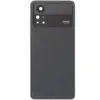 Задня кришка для Xiaomi Poco X4 Pro 5G, зі склом камери, колір чорний мініатюра 1