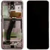 Дисплей для Samsung G980F Galaxy S20 з тачскріном і рамкою в зборі, колір рожевий, сервісний оригінал мініатюра 1