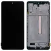 Дисплей для Samsung M536F Galaxy M53 2022, з тачскріном і рамкою, чорний, OLED small LCD мініатюра 1