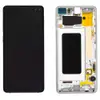 Дисплей для Samsung G975F Galaxy S10 Plus з тачскрином та рамкою в зборі, колір білий, сервісний оригінал мініатюра 1