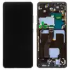 Дисплей для Samsung G998F S21 Ultra (GH82-24591A), з тачскріном і рамкою в зборі, колір чорний, сервісний оригінал мініатюра 1