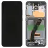 Дисплей для Samsung G980F Galaxy S20 с тачскрином и рамкой в сборе, цвет cosmic grey, сервисный оригинал миниатюра 1