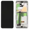 Дисплей для Samsung G988F Galaxy S20 Ultra з тачскрином та рамкою в зборі, колір срібло, сервісний оригінал мініатюра 1